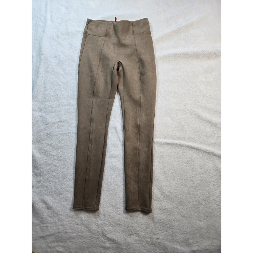 Spanx Faux Suede Leggings Pants Tan Brown Camel Small
